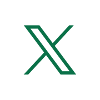 A green version of the Twitter icon