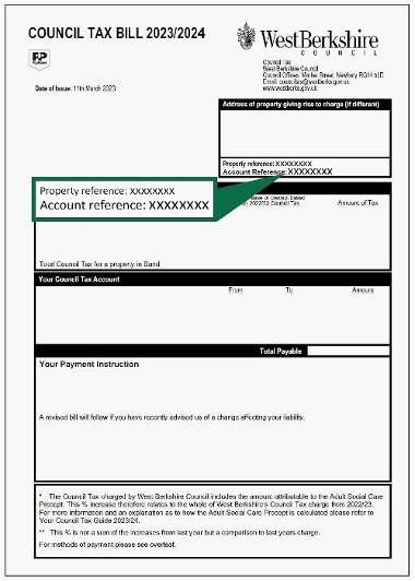 Your Council Tax account number is in the top right hand of the first page of a Council Tax bill.