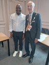 Tony Vickers and Collins Maisiri, founder of Angels Outreach CIC