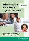 A screenshot of the cover of the 'information for carers' booklet.