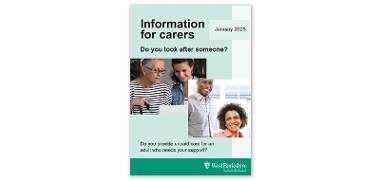 A screenshot of the cover of the 'information for carers' booklet.