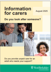 A screenshot of the cover of the 'information for carers' booklet.