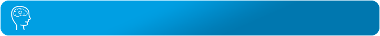 A blue banner with the icon of a head.