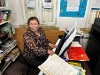 Frances playing the piano at the Berkshire Music singalong event at Theale Library.